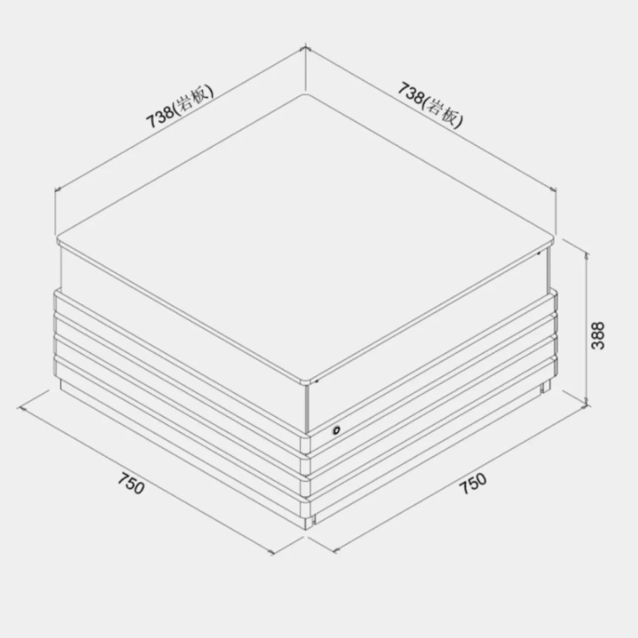 Журнальный столик из массив дерева с подсветкой WOODSTIK 35644-29