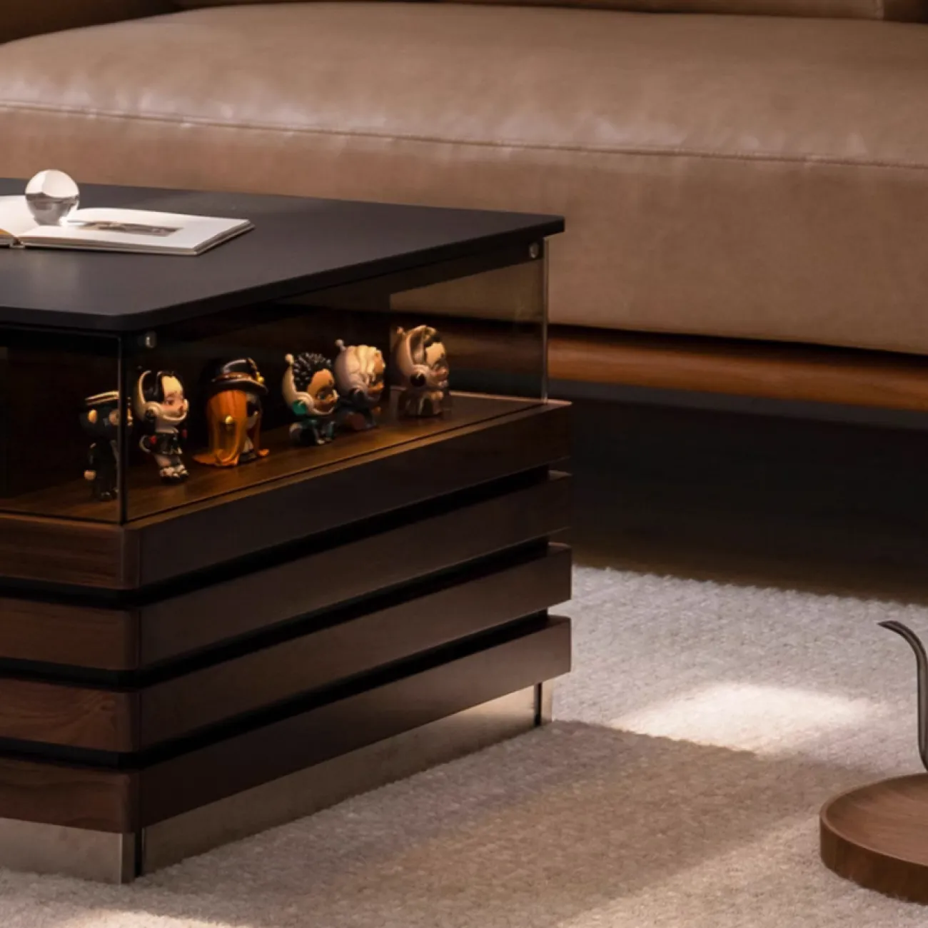 Журнальный столик из массив дерева с подсветкой WOODSTIK 35644-29