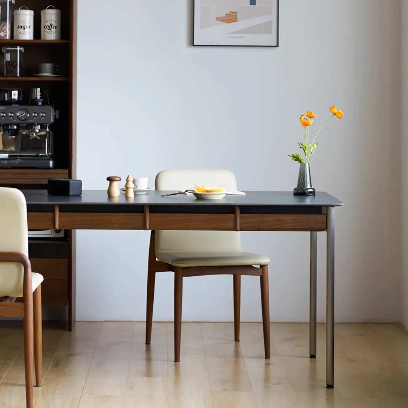 Обеденный стол в ретро стиле из каменной плиты WOODSTIK 35646-29