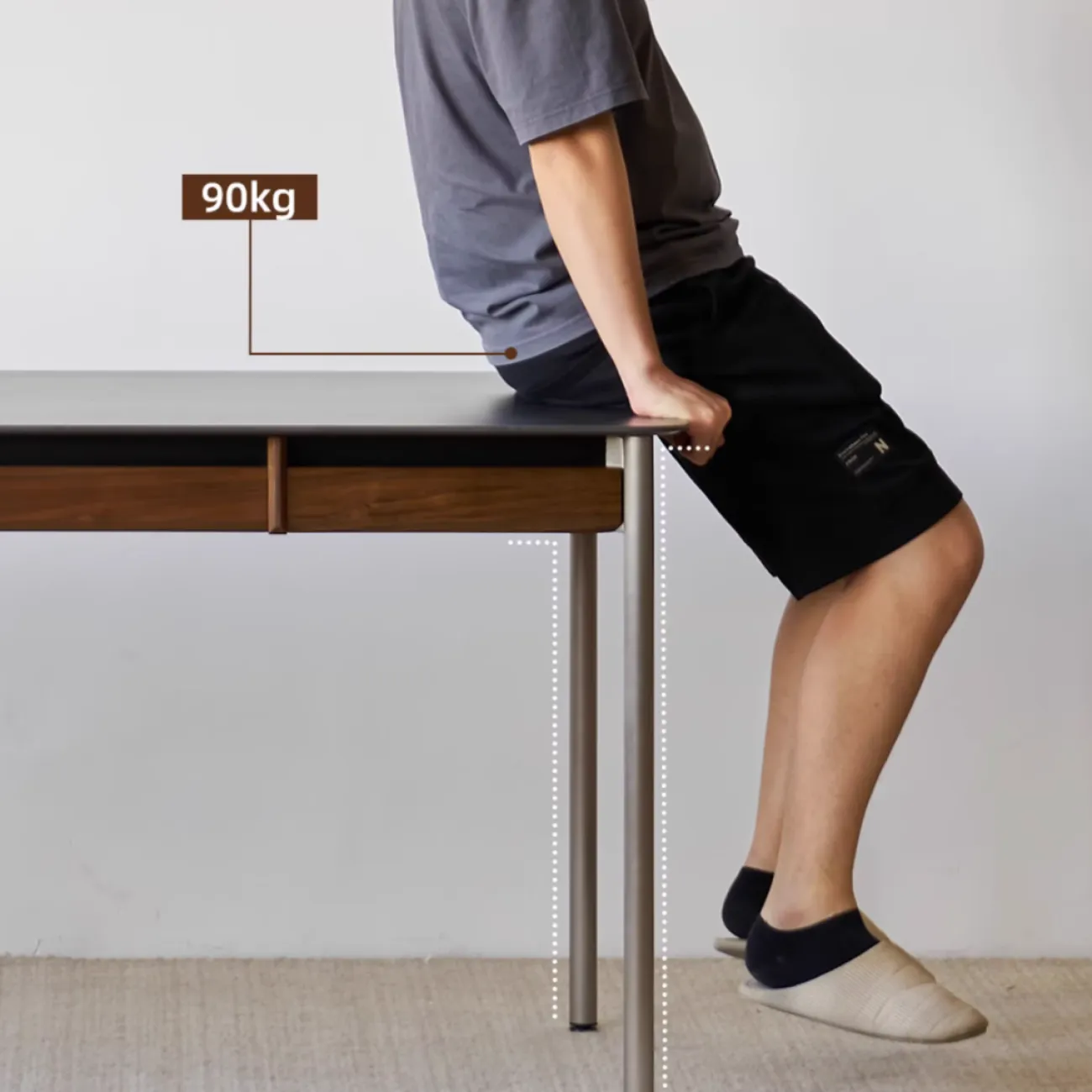 Обеденный стол в ретро стиле из каменной плиты WOODSTIK 35646-29