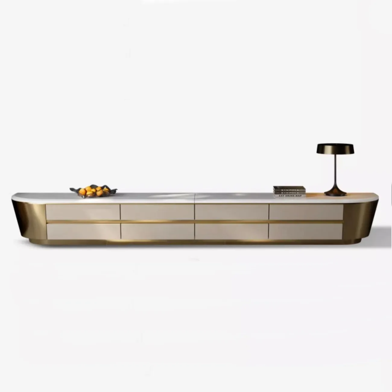 Роскошная удлиненная тумба под ТВ со светильником XPW 35678-29 Роскошная удлиненная тумба под ТВ со светильником XPW 35678-29