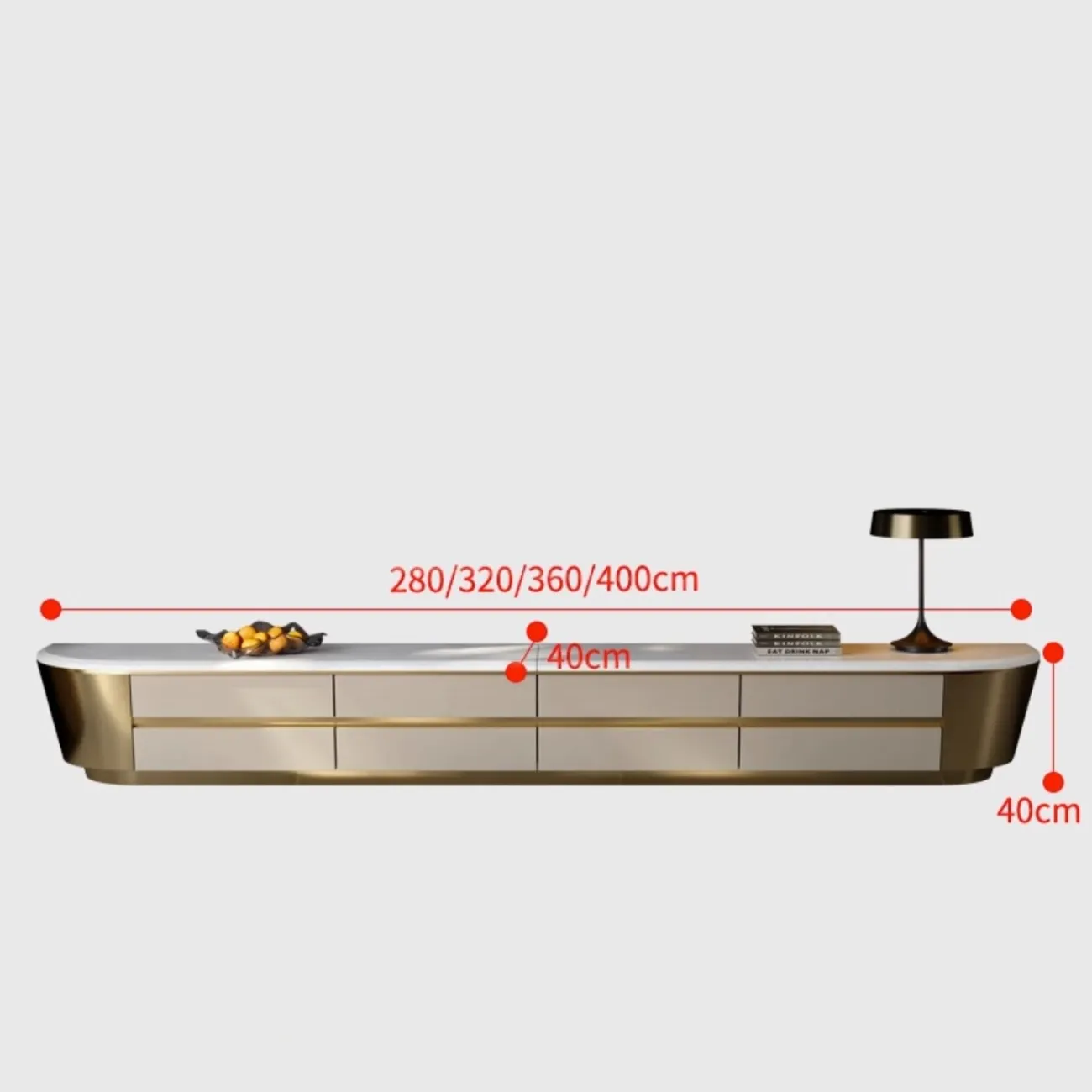 Роскошная удлиненная тумба под ТВ со светильником XPW 35678-29 Роскошная удлиненная тумба под ТВ со светильником XPW 35678-29