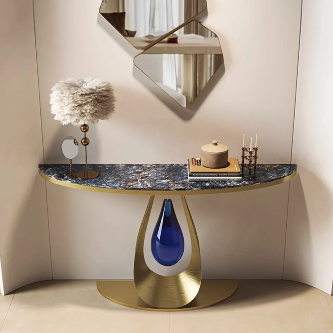 Консольный столик из натурального роскошного камня XPW 35680-29 Консольный столик из натурального роскошного камня XPW 35680-29