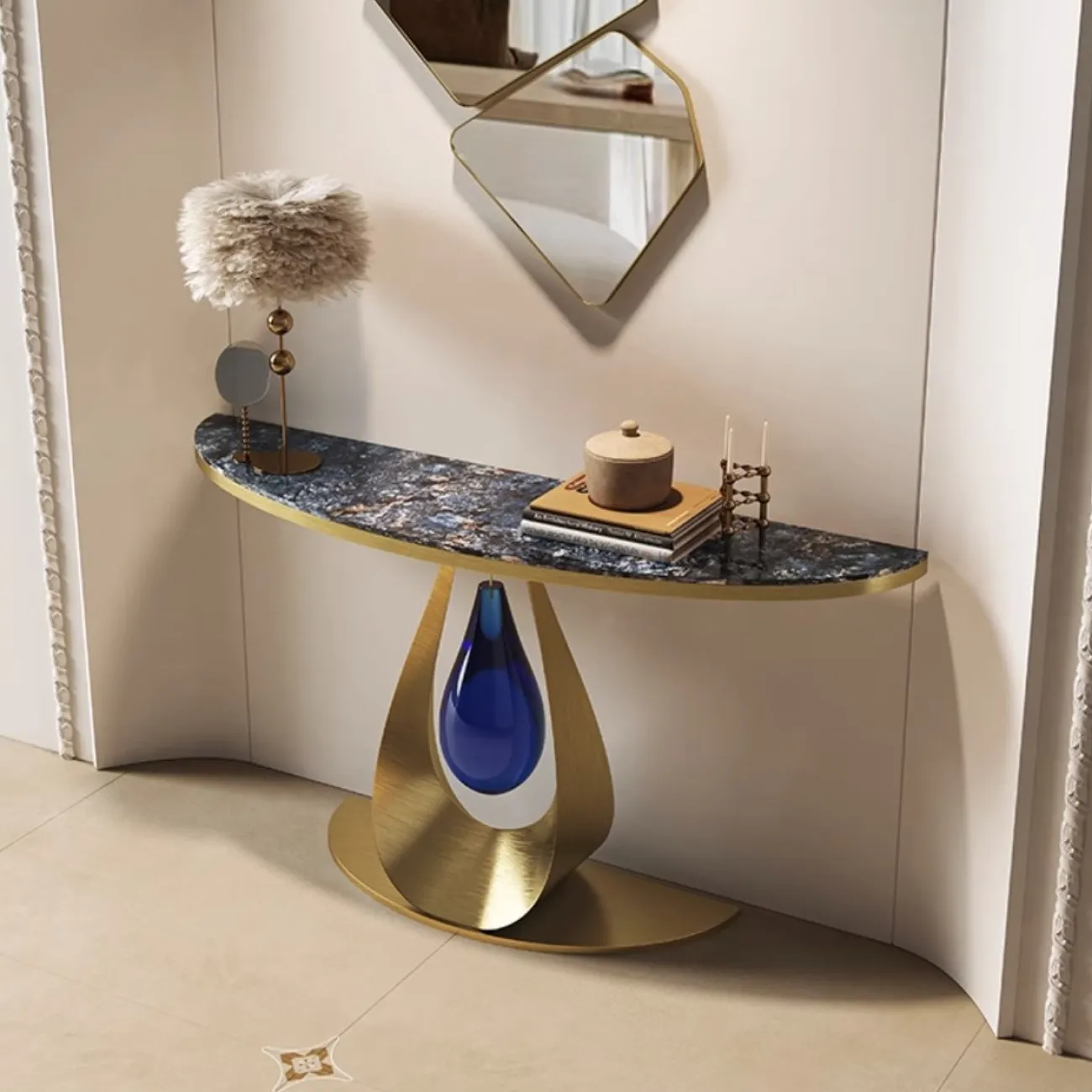 Консольный столик из натурального роскошного камня XPW 35680-29 Консольный столик из натурального роскошного камня XPW 35680-29