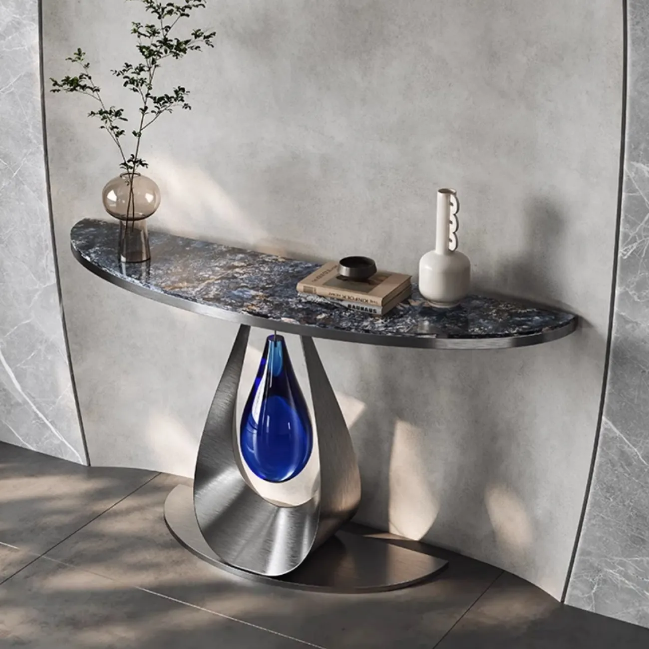 Консольный столик из натурального роскошного камня XPW 35680-29 Консольный столик из натурального роскошного камня XPW 35680-29