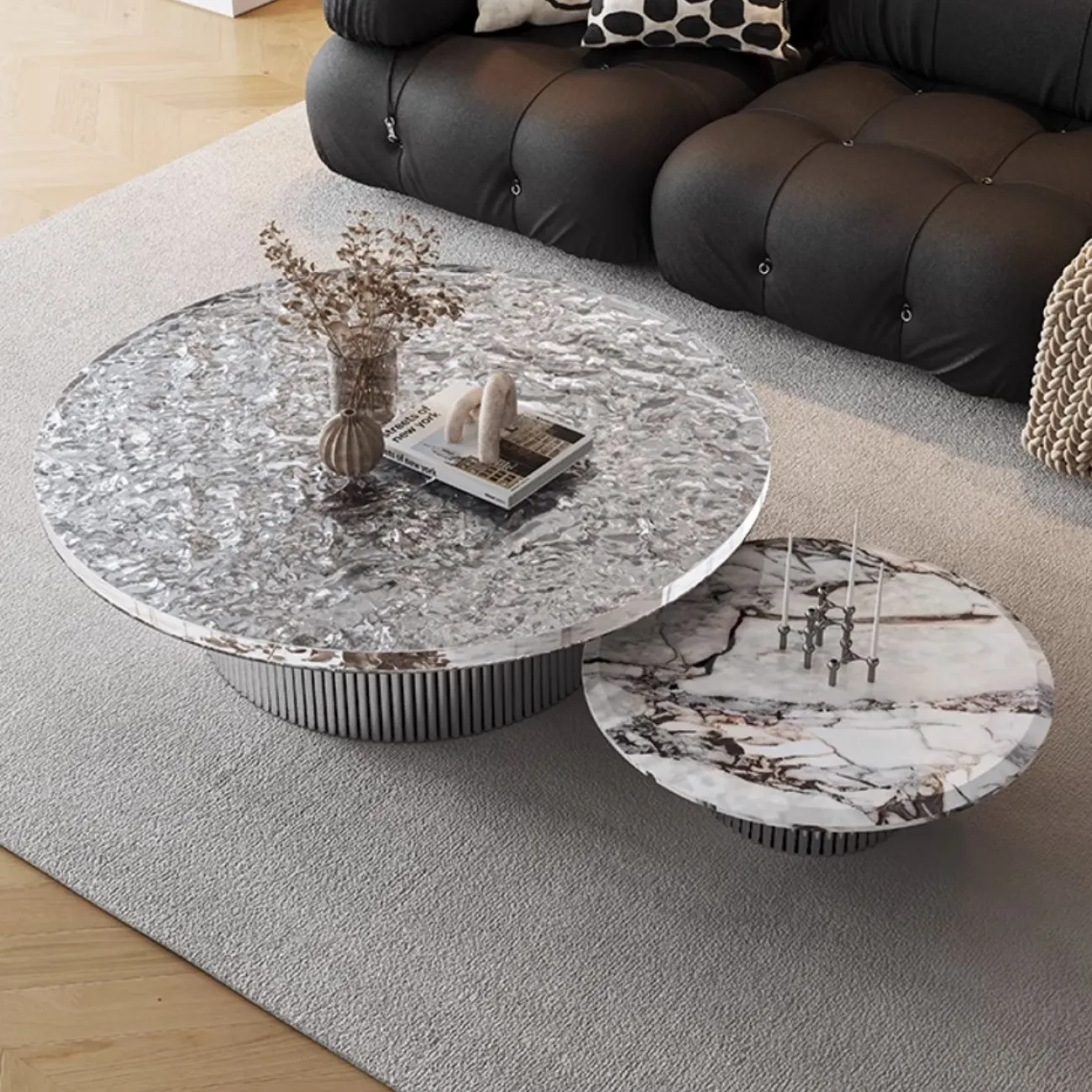 Круглый журнальный столик из чешского хрусталя XPW 35681-29