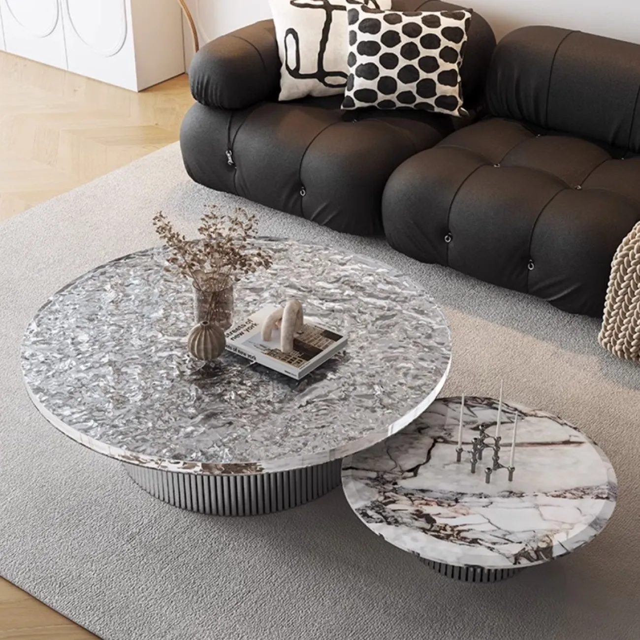 Круглый журнальный столик из чешского хрусталя XPW 35681-29