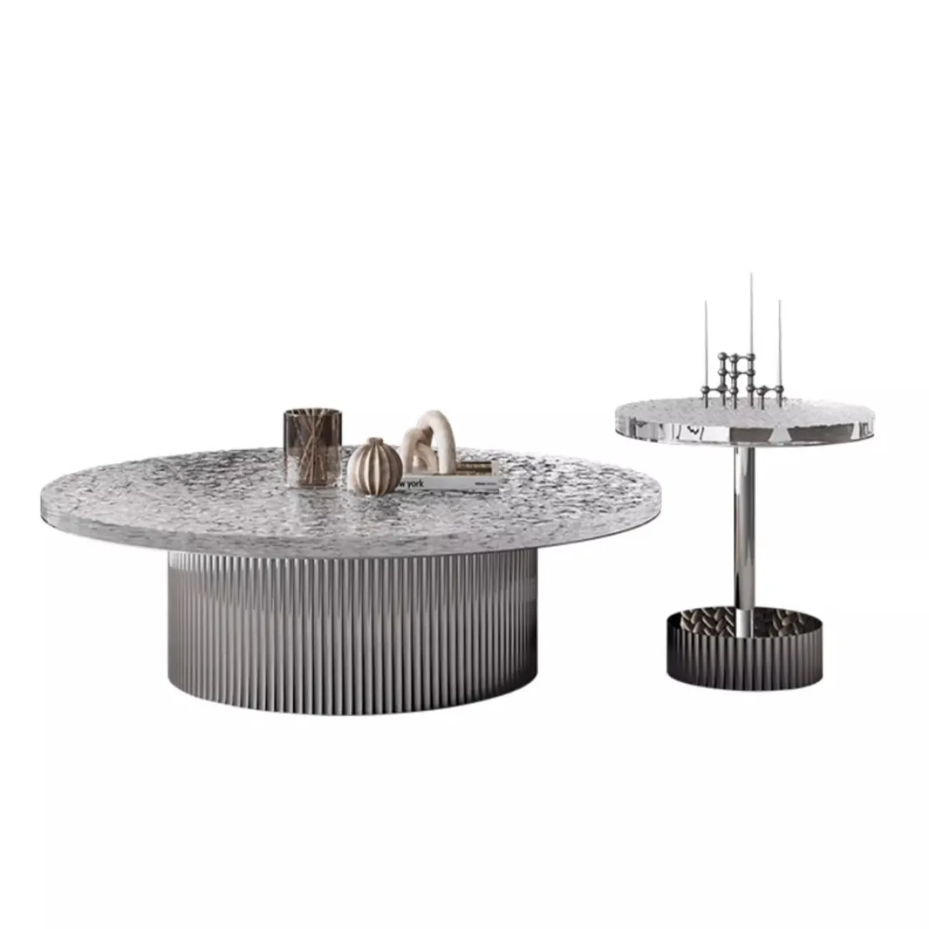 Круглый журнальный столик из чешского хрусталя XPW 35681-29