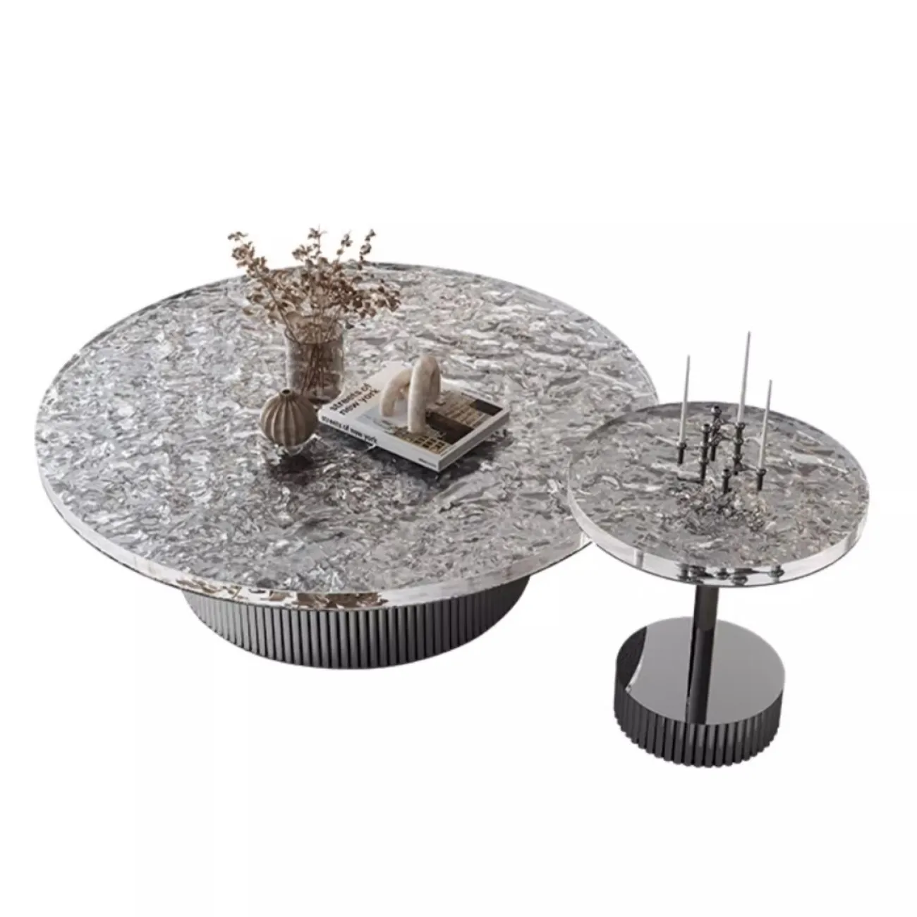 Круглый журнальный столик из чешского хрусталя XPW 35681-29