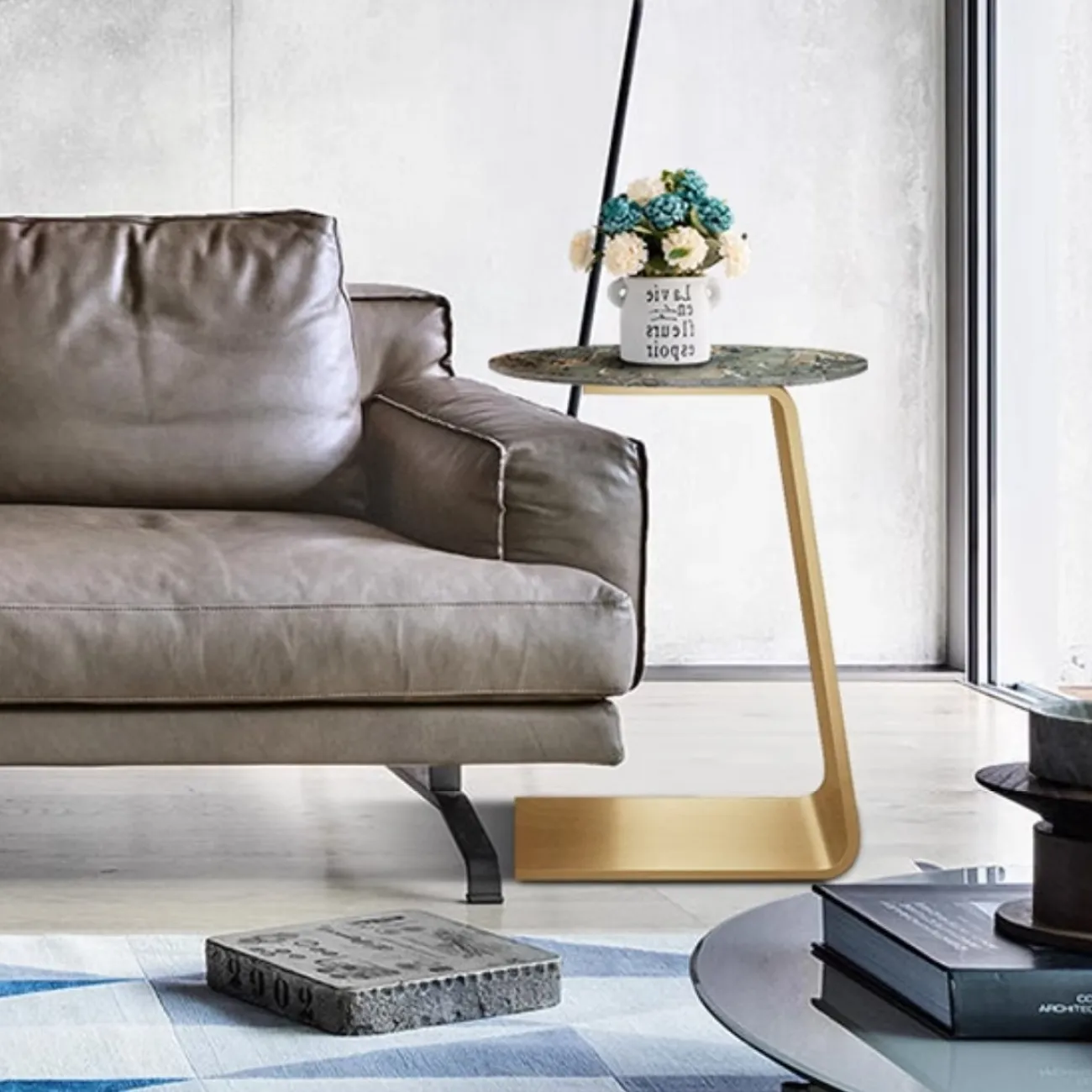 Роскошный чайный столик из каменной плиты XPW 35682-29