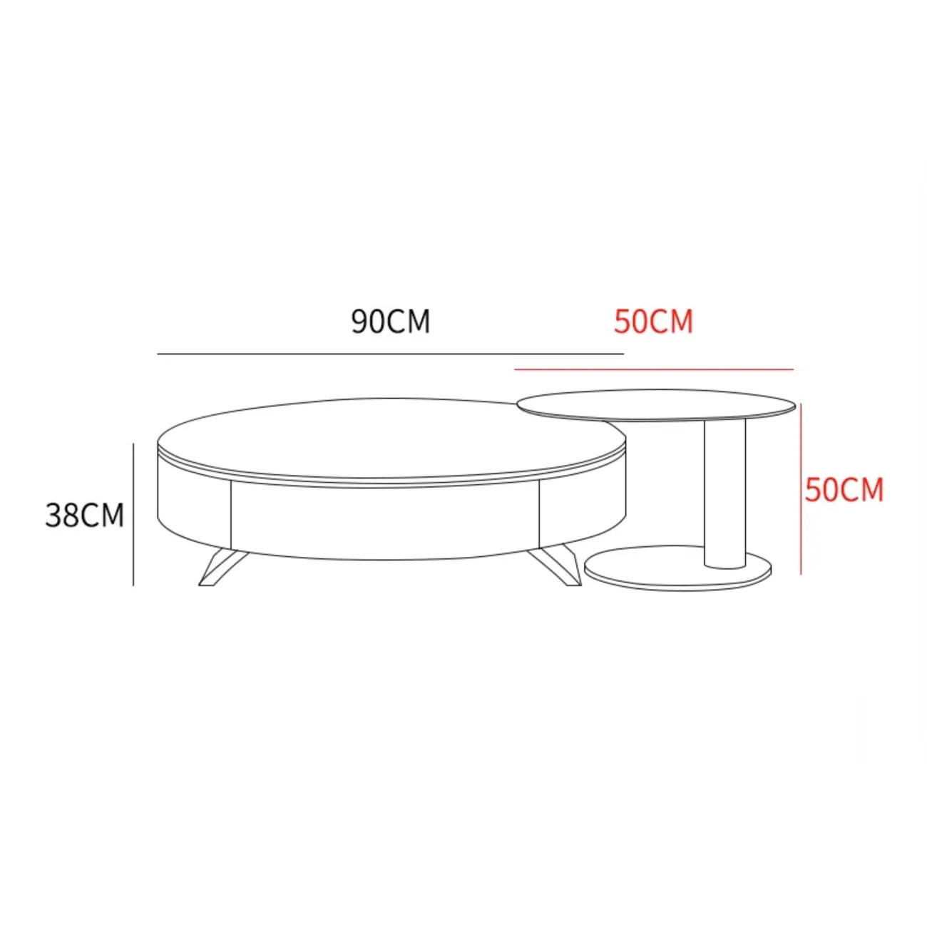 Роскошный круглый журнальный столик XPW 35683-29 Роскошный круглый журнальный столик XPW 35683-29