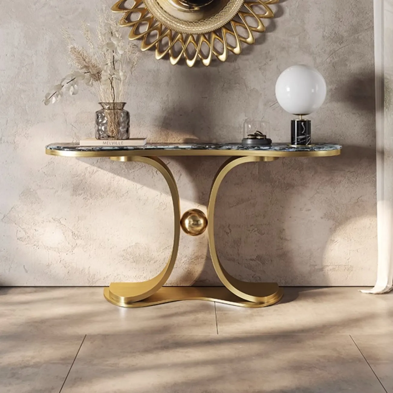 Роскошный консольный столик из натурального камня XPW 35684-29 Роскошный консольный столик из натурального камня XPW 35684-29