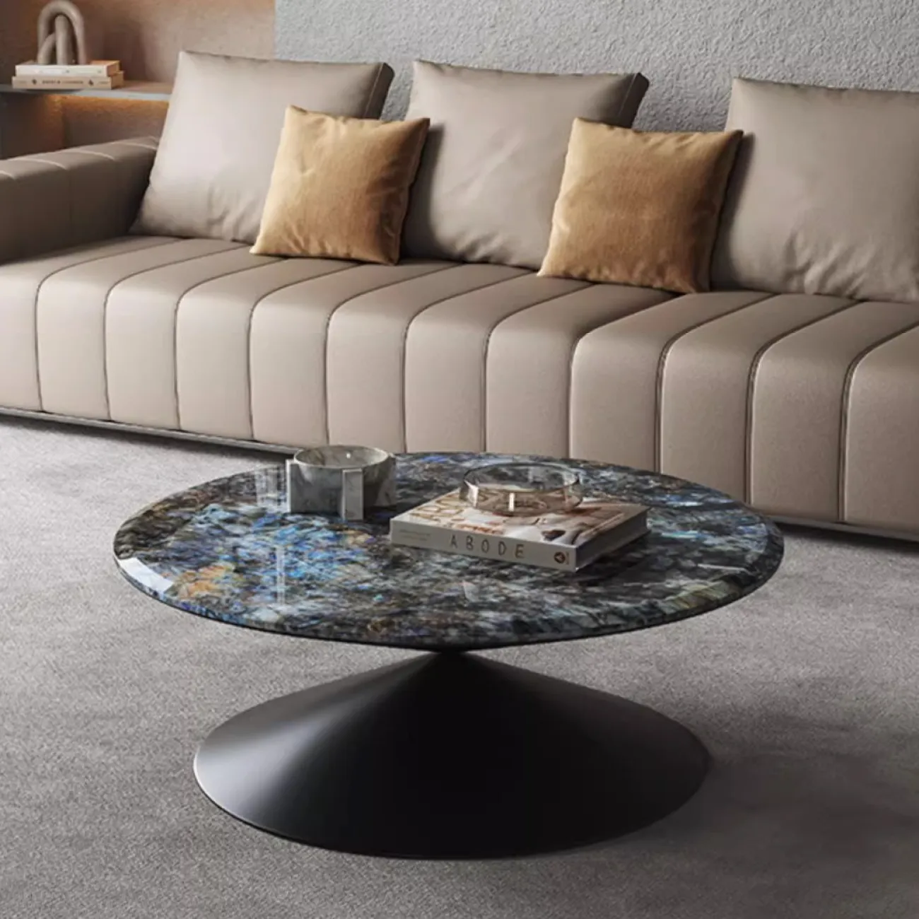 Журнальный столик-воронка из натурального камня XPW 35685-29