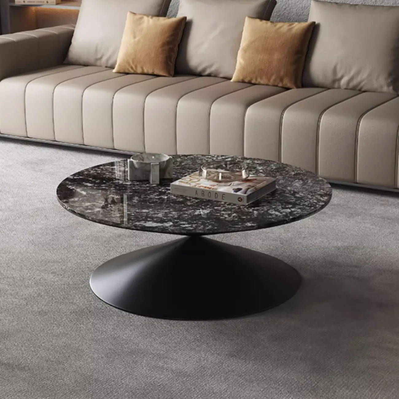 Журнальный столик-воронка из натурального камня XPW 35685-29