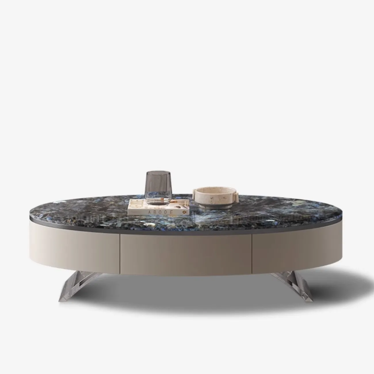 Роскошный овальный журнальный столик из натурального камня XPW 35686-29