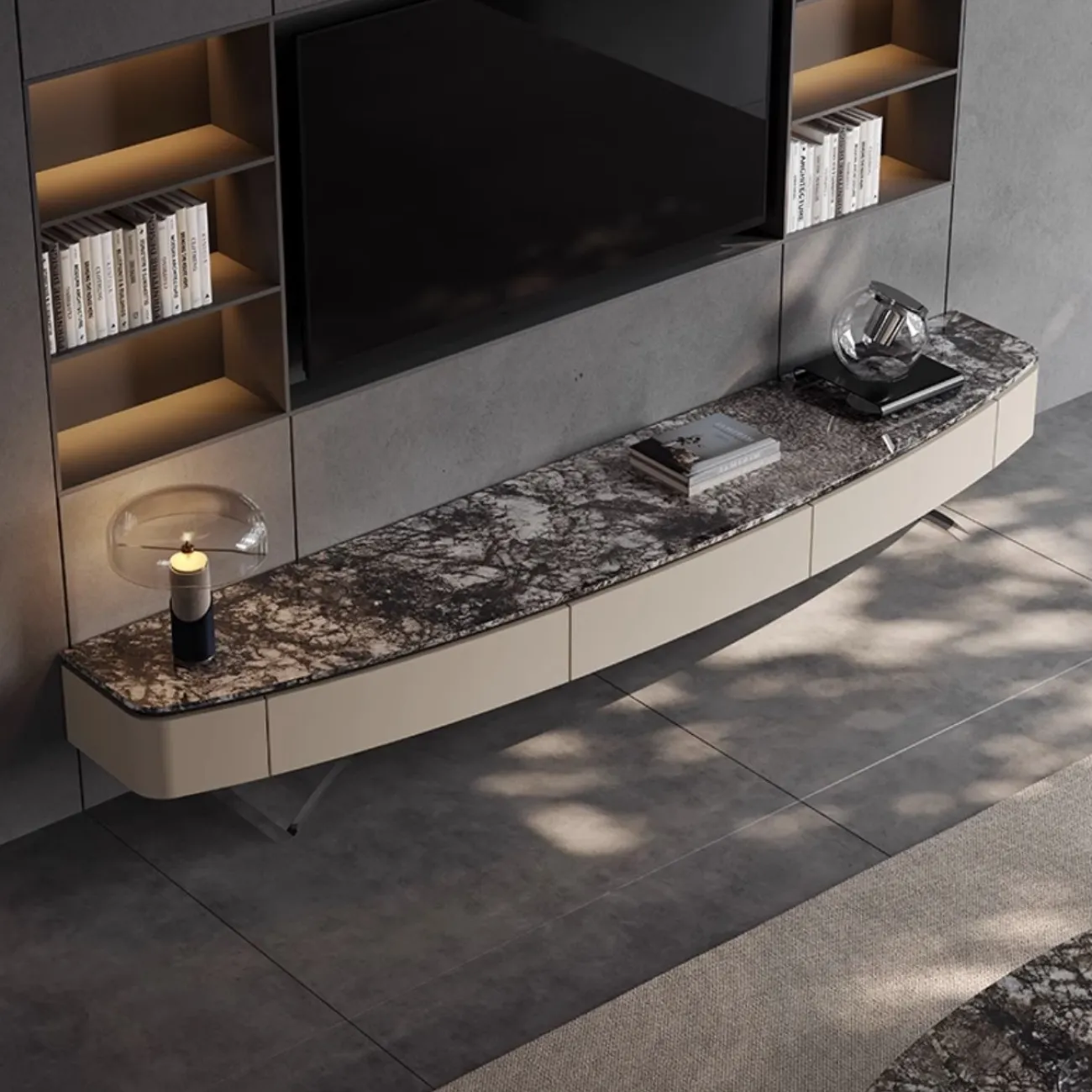 Роскошная ТВ-тумба акриловые ножки XPW 35691-29