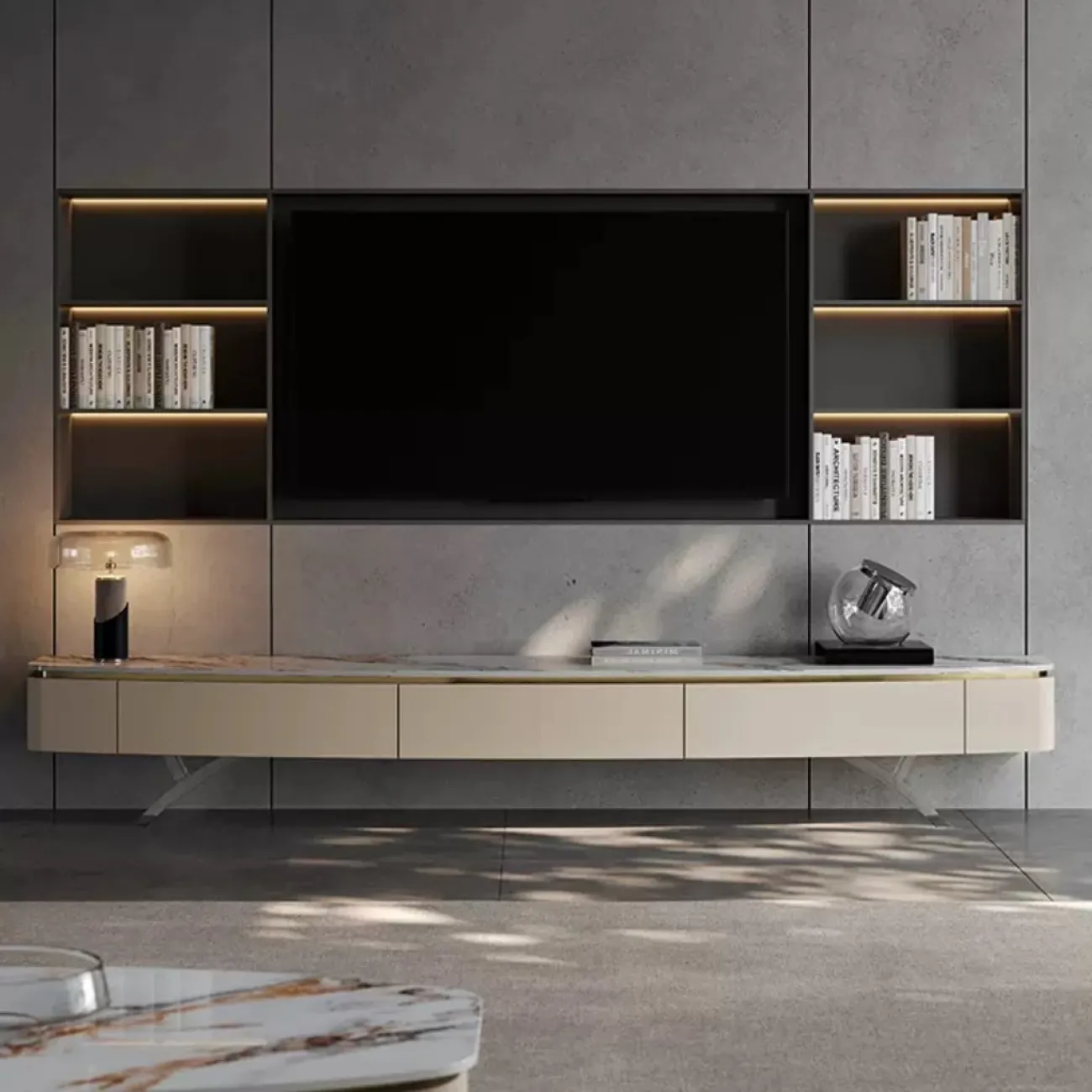 Роскошная ТВ-тумба акриловые ножки XPW 35691-29