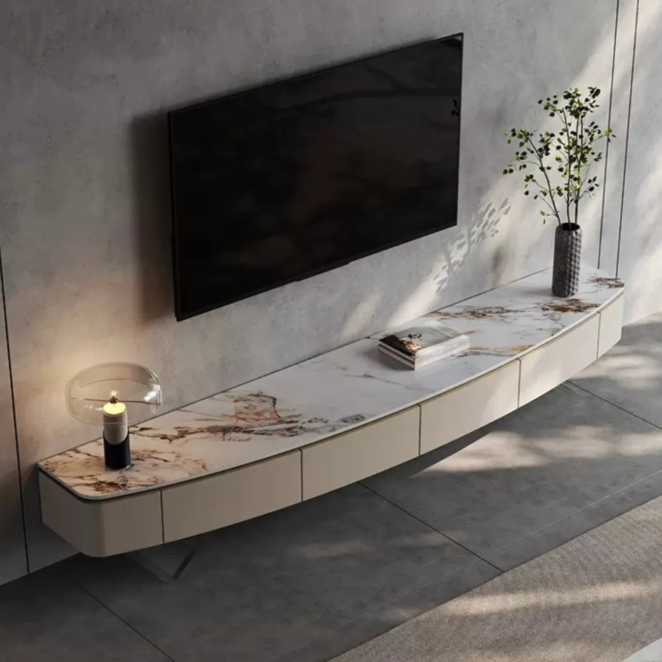 Роскошная ТВ-тумба акриловые ножки XPW 35691-29