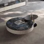 Rруглый журнальный столик из натурального мрамора XPW 35692-29