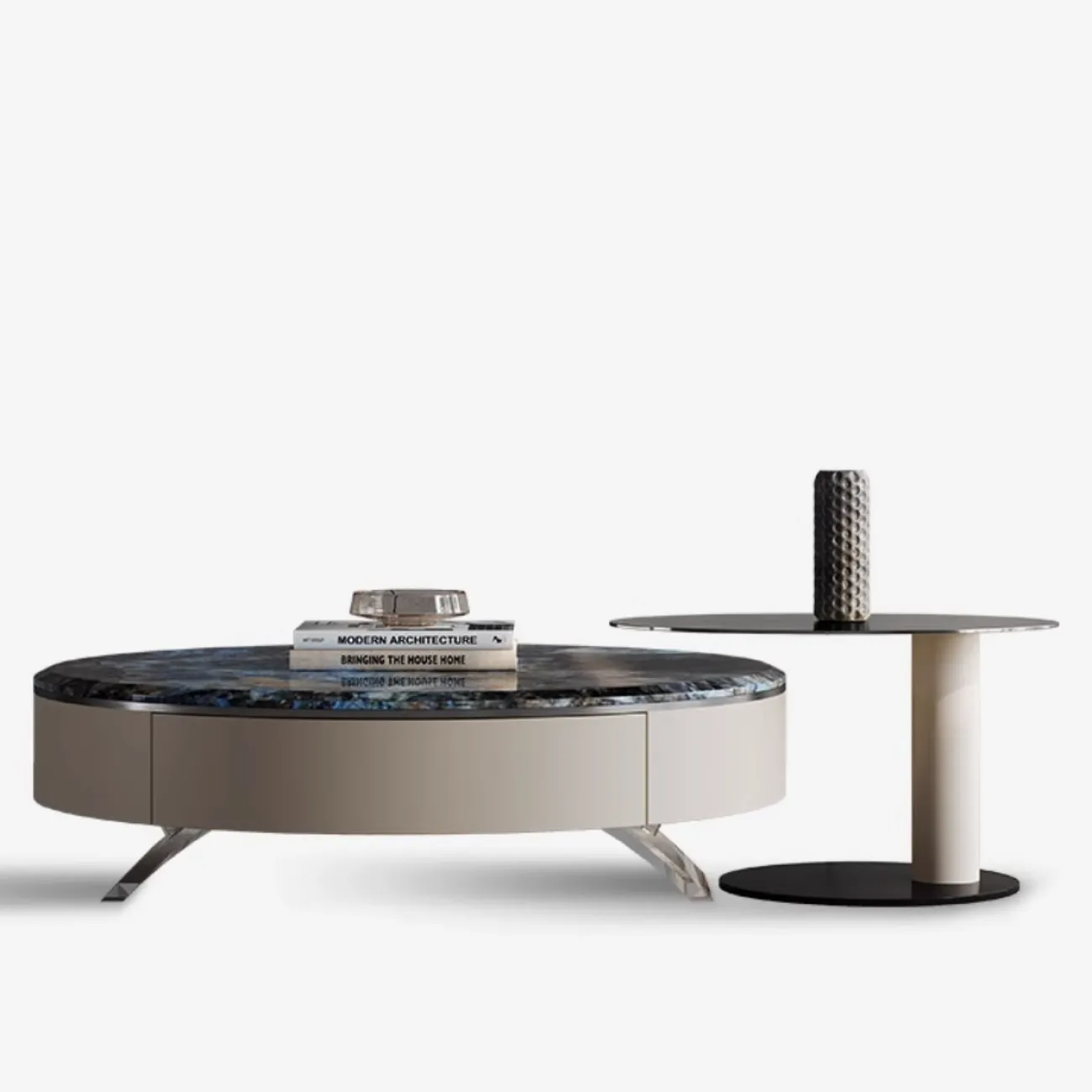 Rруглый журнальный столик из натурального мрамора XPW 35692-29 Rруглый журнальный столик из натурального мрамора XPW 35692-29