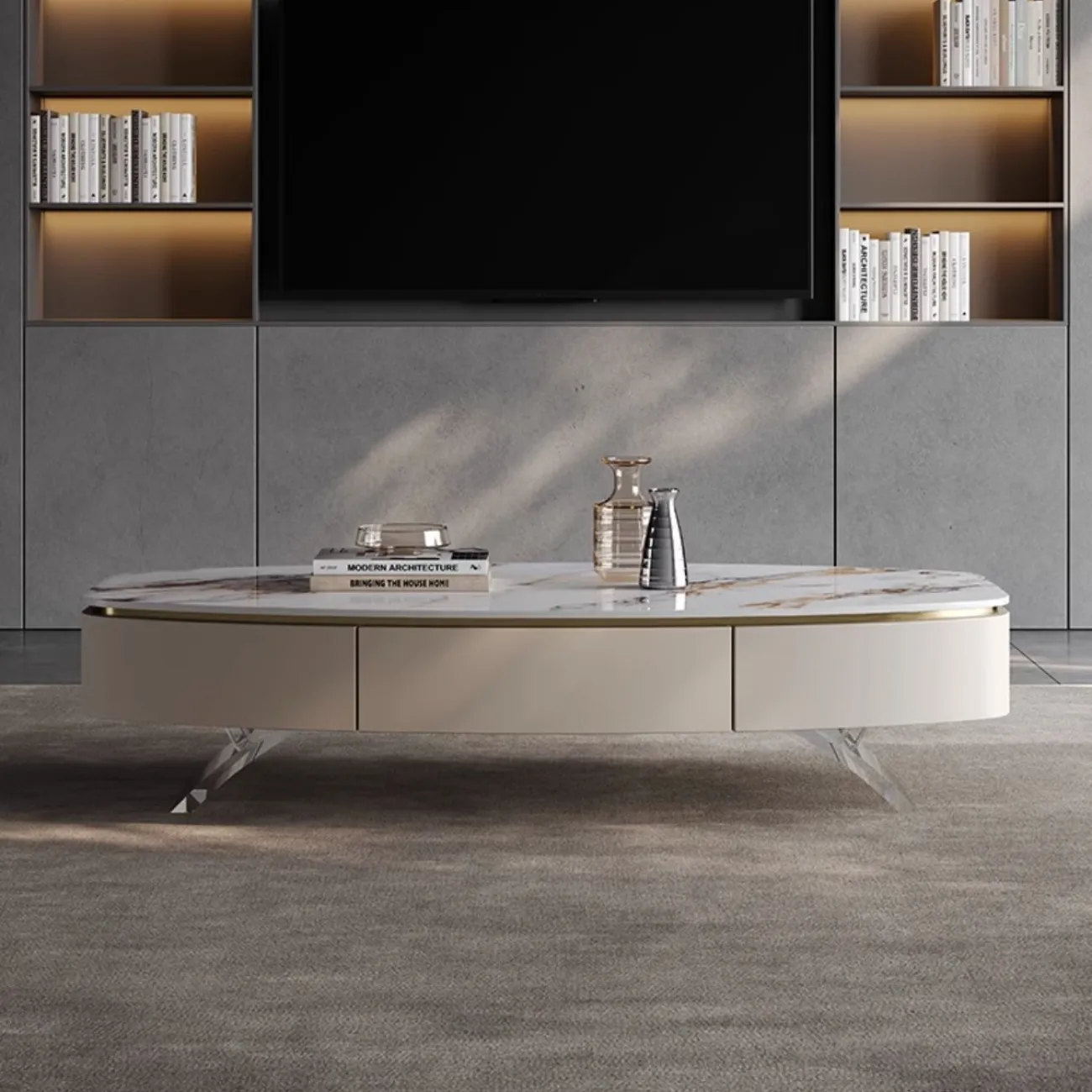 Роскошный журнальный столик из каменной плиты XPW 35695-29