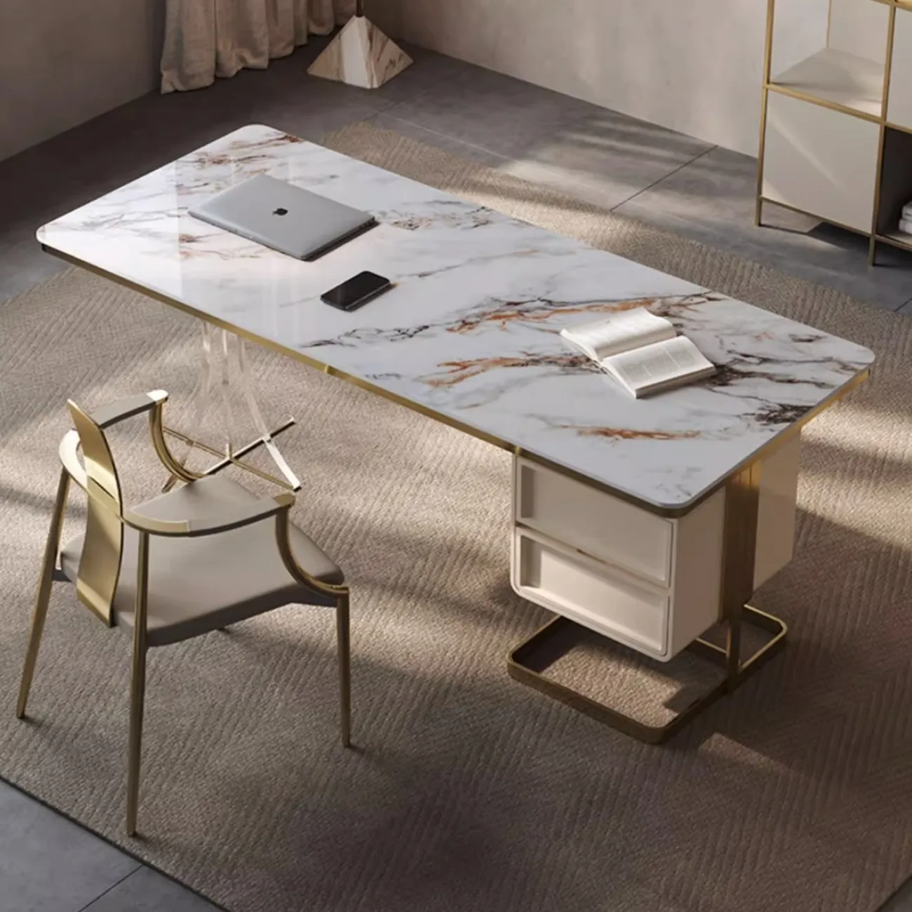 Роскошный письменный стол из натурального камня XPW 35698-29