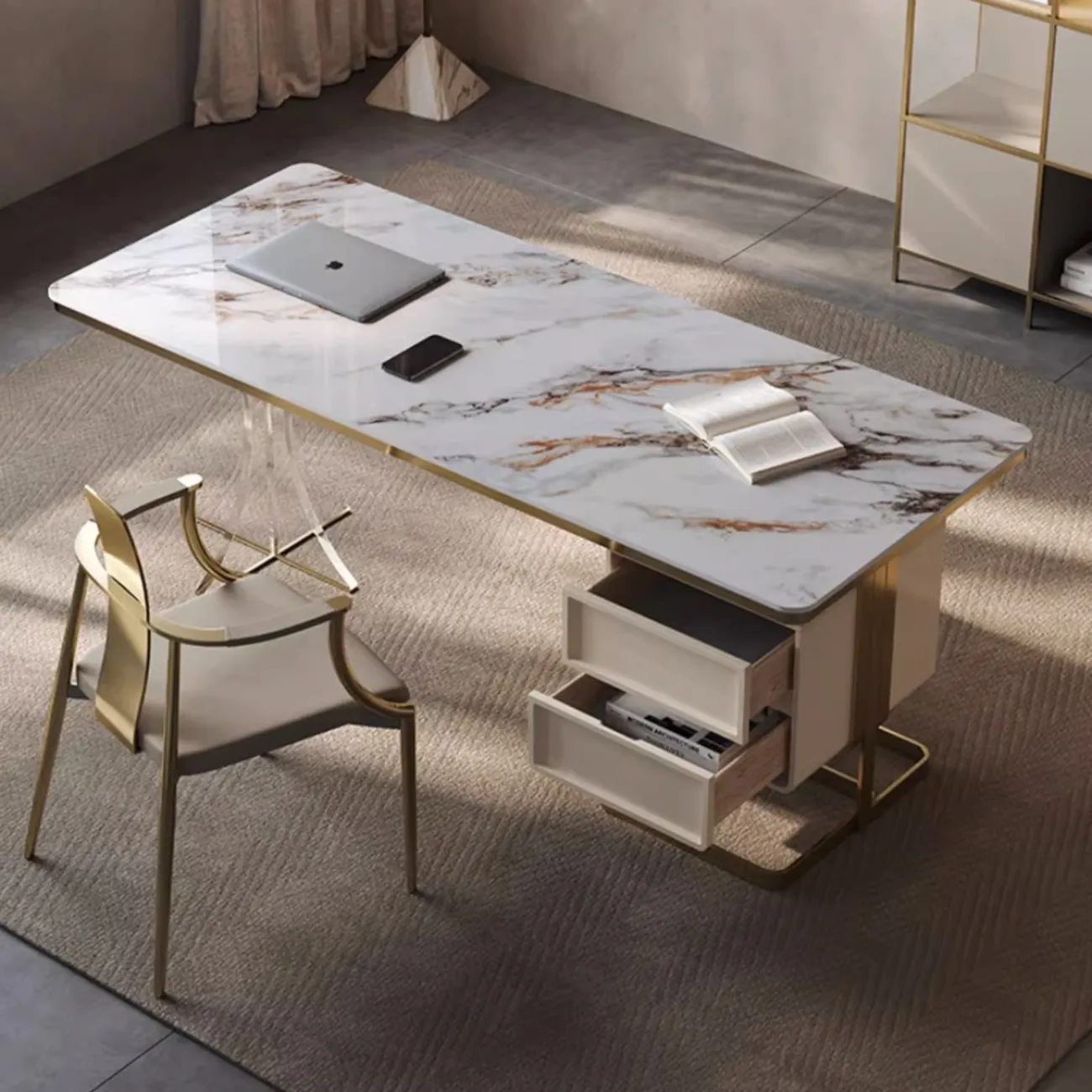 Роскошный письменный стол из натурального камня XPW 35698-29