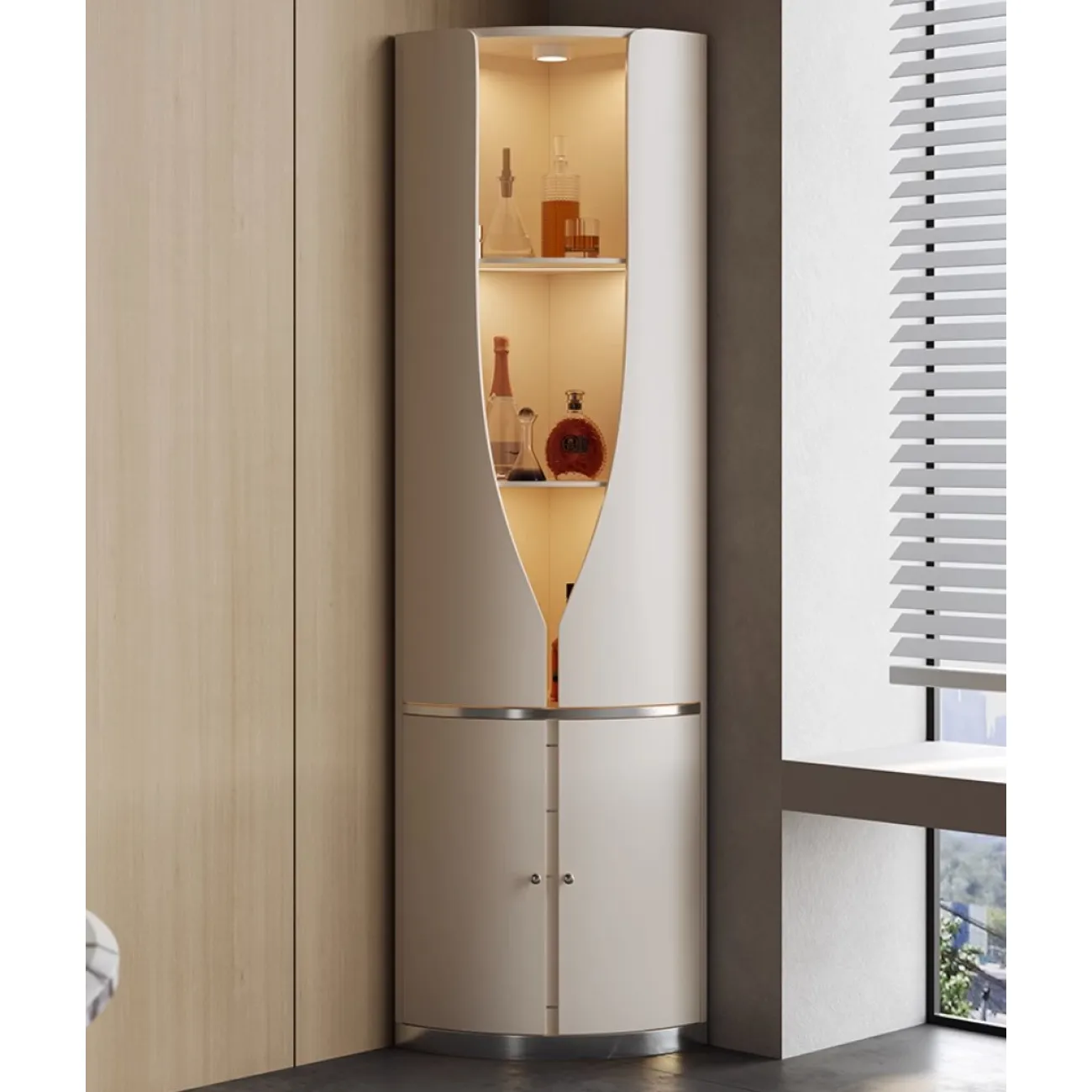 Легкий роскошный угловой винный шкаф XPW 35700-29 Легкий роскошный угловой винный шкаф XPW 35700-29