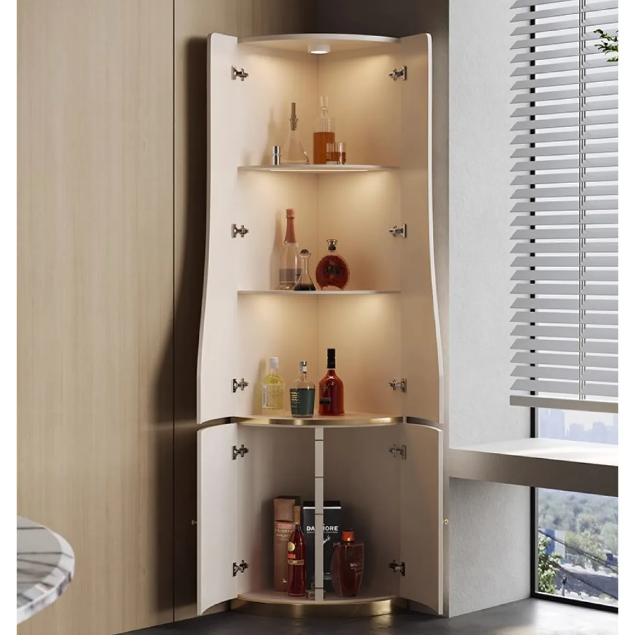 Легкий роскошный угловой винный шкаф XPW 35700-29 Легкий роскошный угловой винный шкаф XPW 35700-29