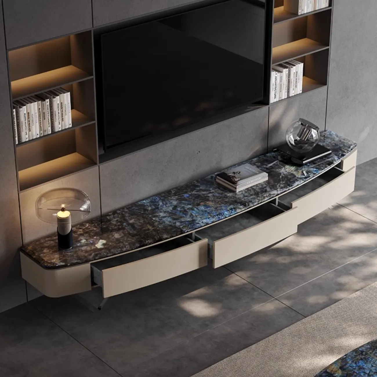 Роскошный шкаф для телевизора из натурального мрамор XPW 35702-29 Роскошный шкаф для телевизора из натурального мрамор XPW 35702-29