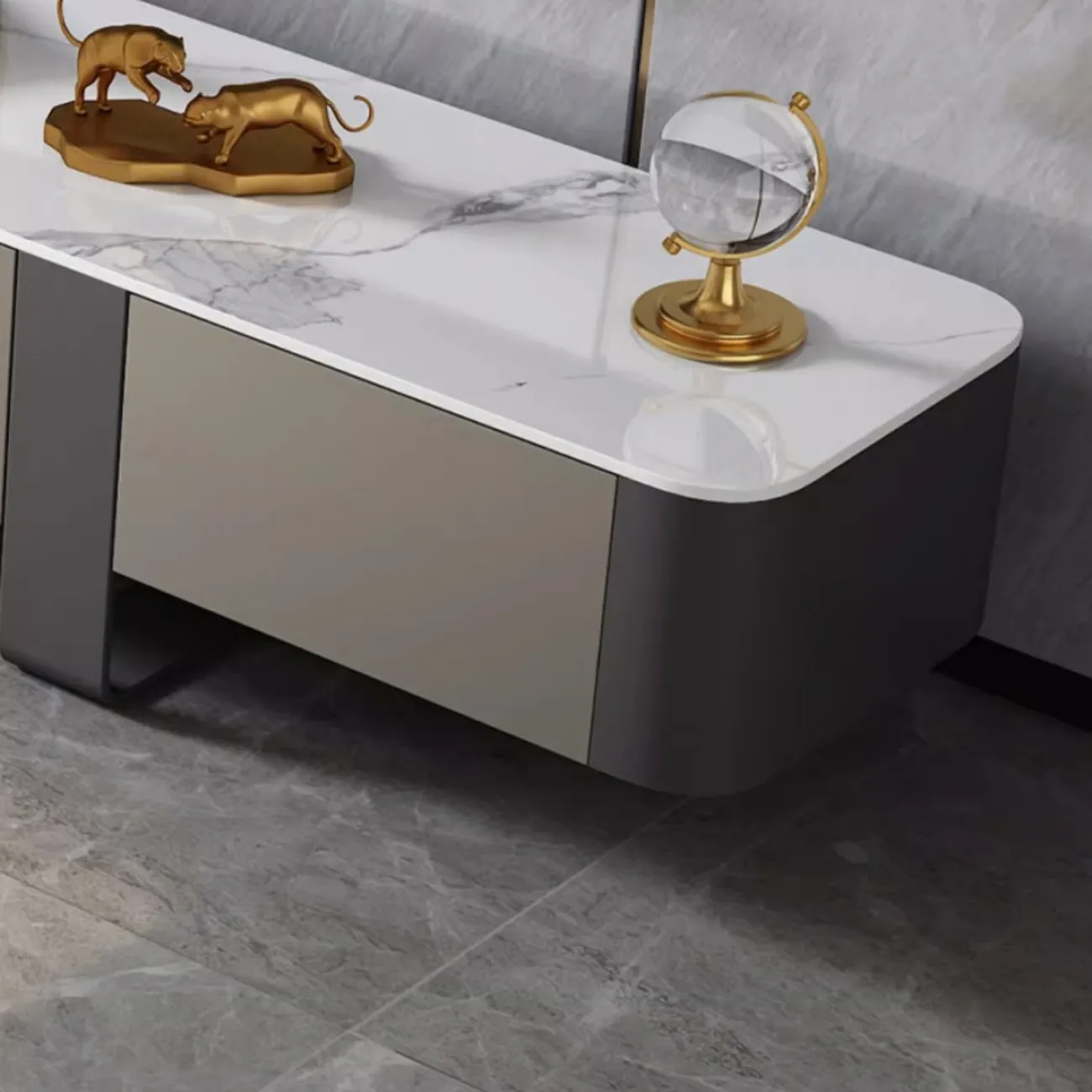 Роскошный шкаф под ТВ из нержавеющей стали  XPW 35704-29