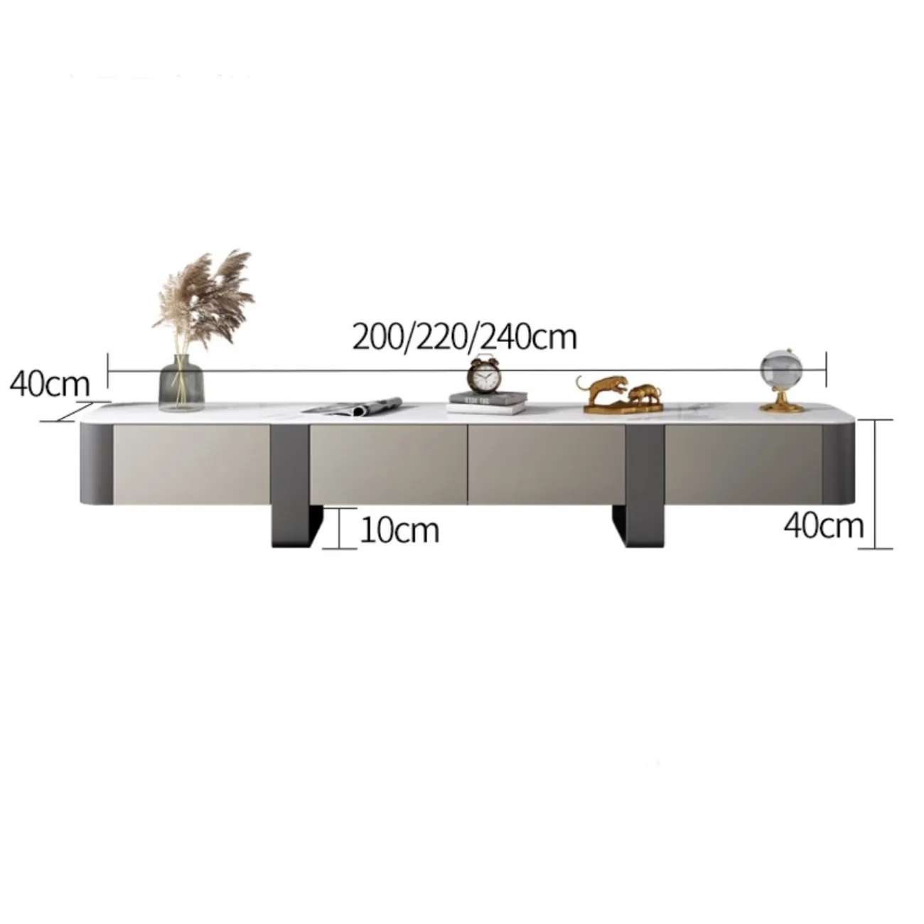 Роскошный шкаф под ТВ из нержавеющей стали  XPW 35704-29