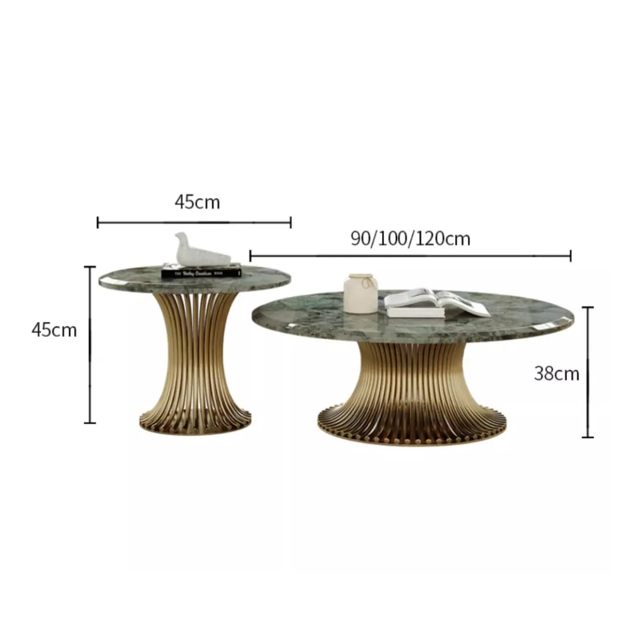 Роскошный журнальный столик из натурального камня с небольшой талией XPW 35713-29