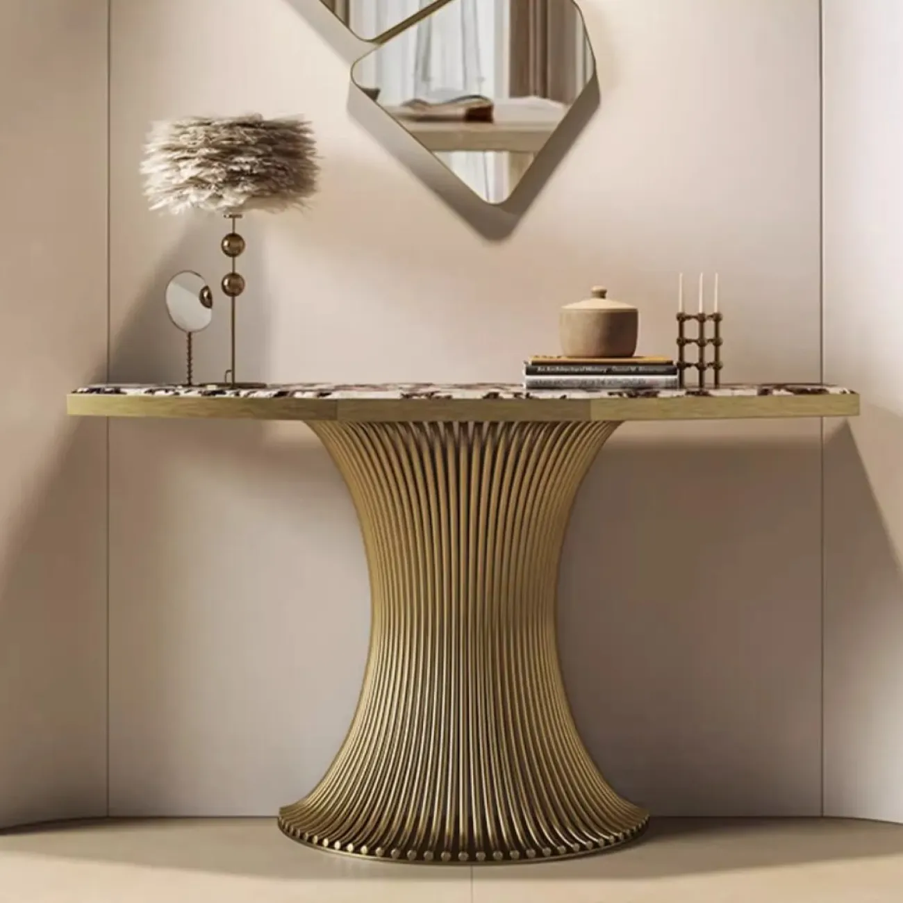 Роскошный консольный столик специальной формы из натурального камня XPW 35719-29