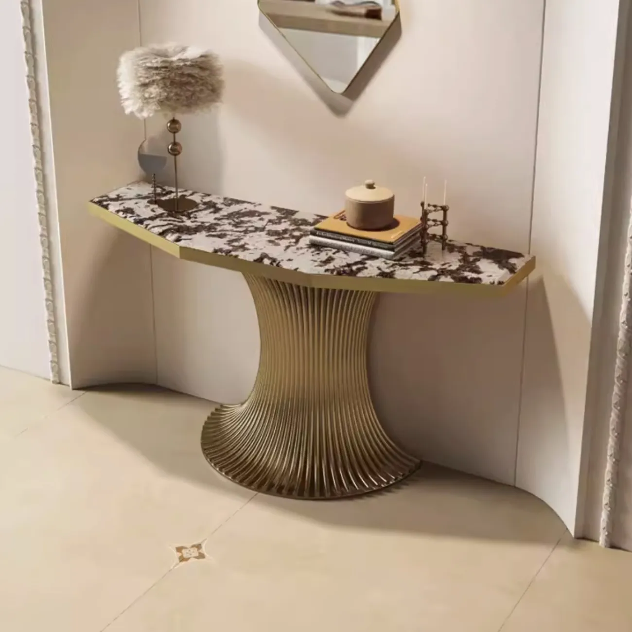 Роскошный консольный столик специальной формы из натурального камня XPW 35719-29