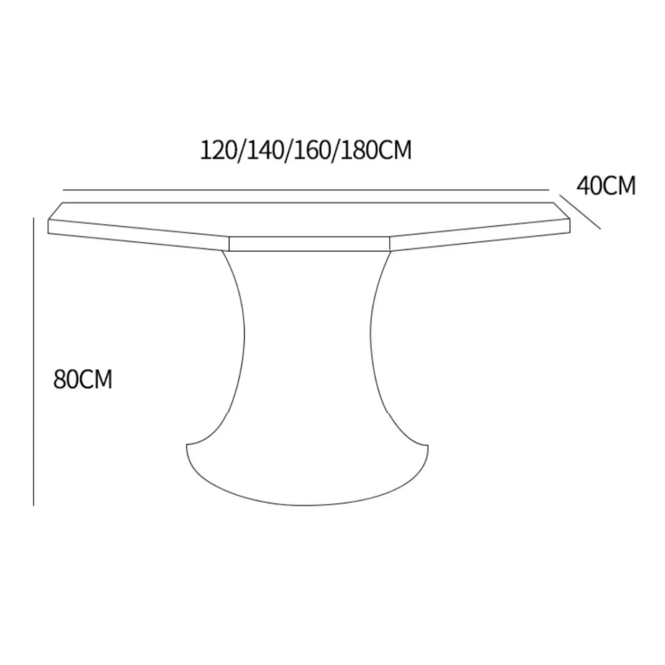 Роскошный консольный столик специальной формы из натурального камня XPW 35719-29
