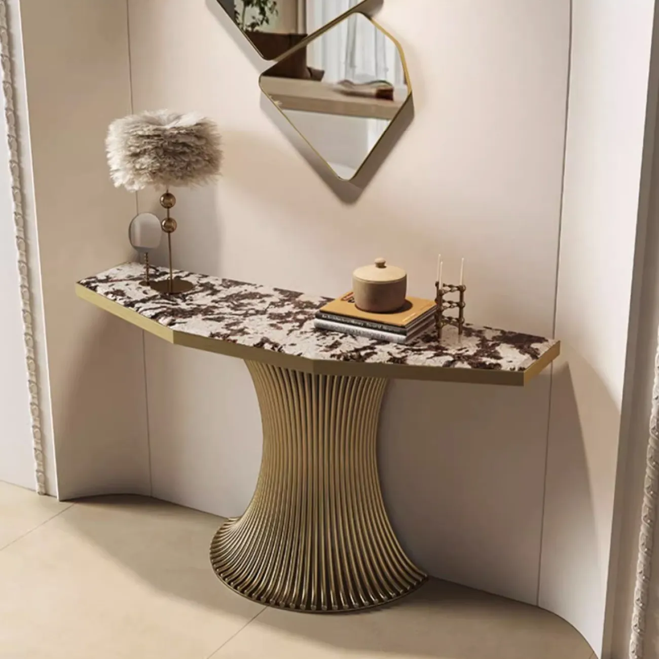 Роскошный консольный столик специальной формы из натурального камня XPW 35719-29