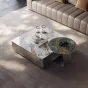Роскошный квадратный журнальный столик из нержавеющей стали