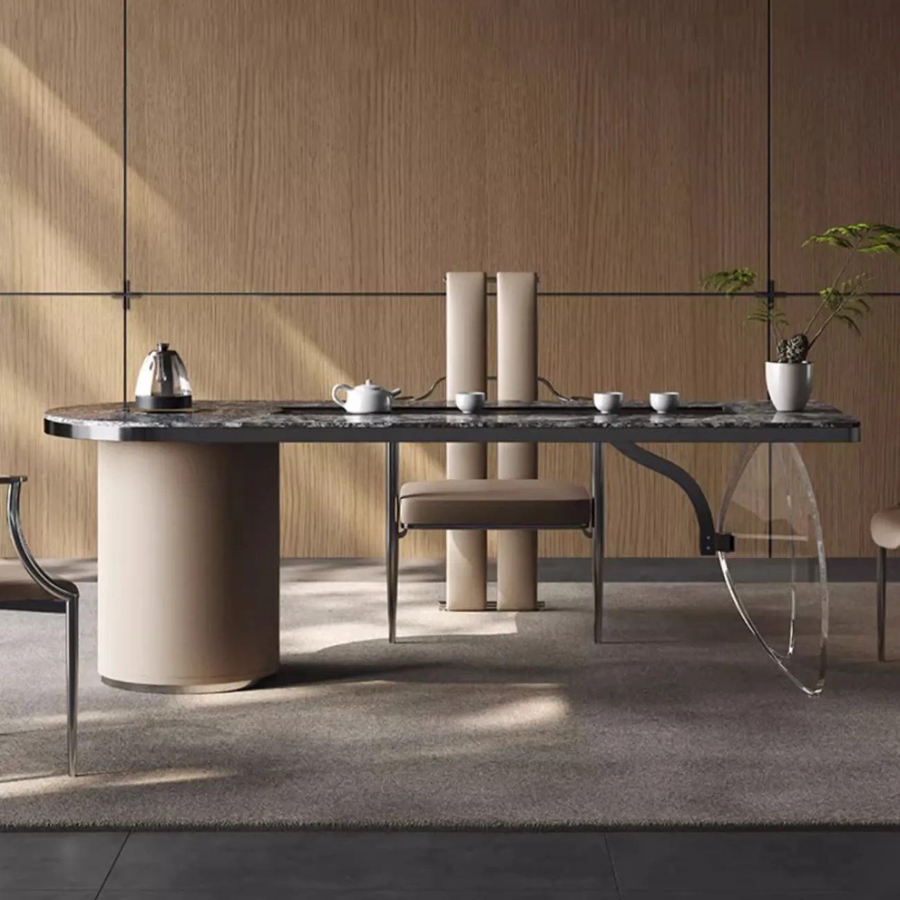 Роскошный обеденный стол из натурального камня XPW 35721-29