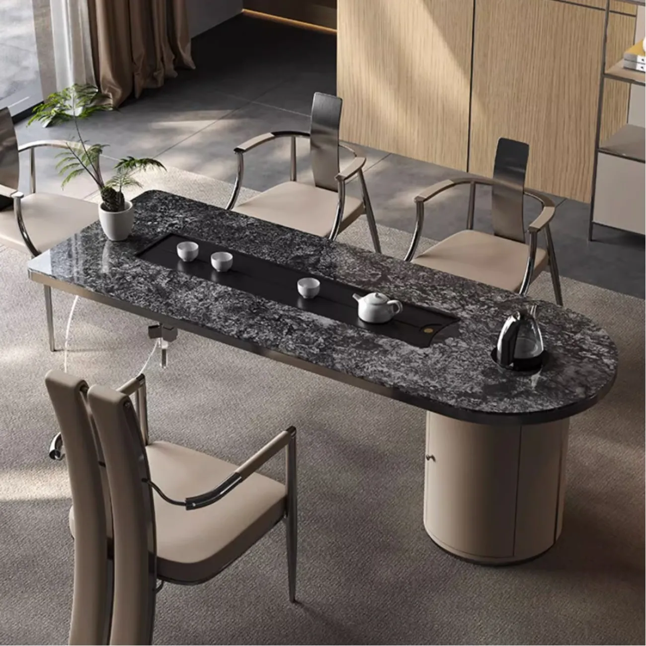 Роскошный обеденный стол из натурального камня XPW 35721-29