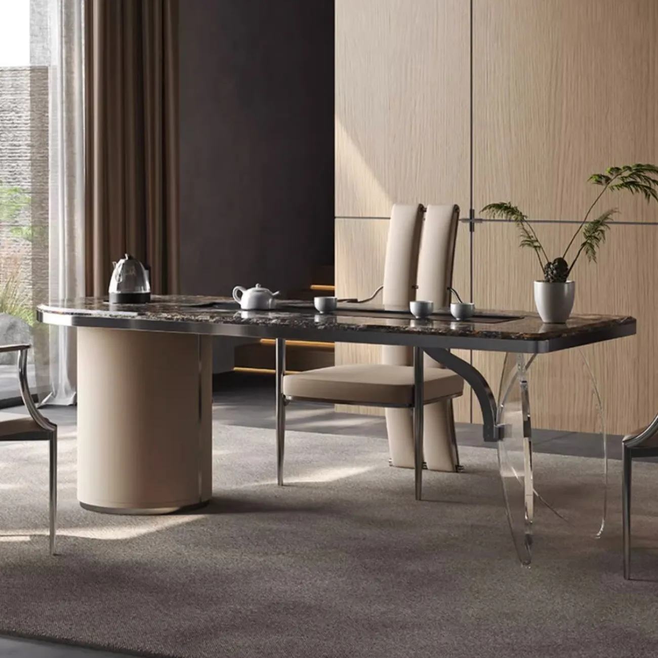 Роскошный обеденный стол из натурального камня XPW 35721-29