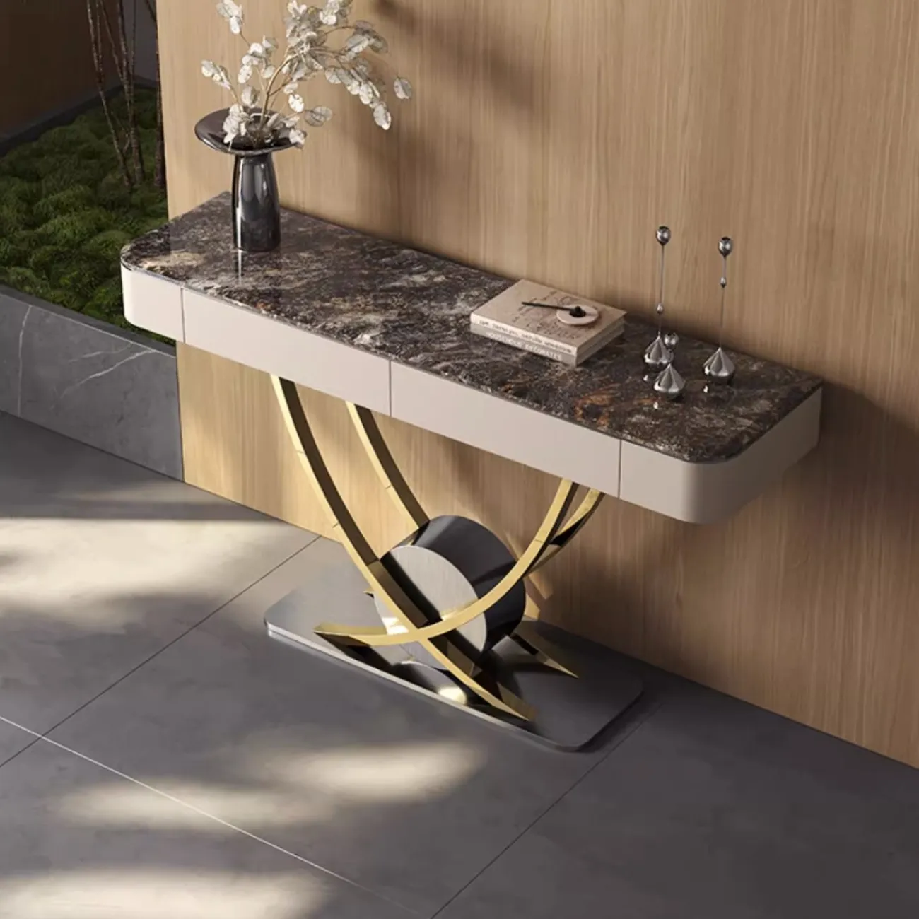 Декоративный консольный столик из натурального камня XPW 35722-29 Декоративный консольный столик из натурального камня XPW 35722-29