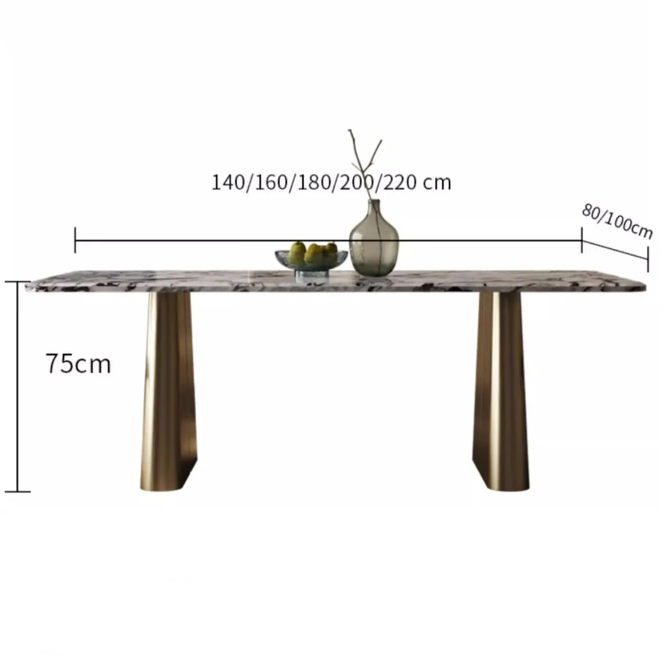 Роскошный обеденный стол из натурального камня XPW 35725-29 Роскошный обеденный стол из натурального камня XPW 35725-29