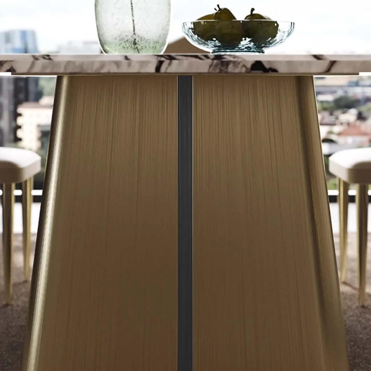 Роскошный обеденный стол из натурального камня XPW 35725-29 Роскошный обеденный стол из натурального камня XPW 35725-29