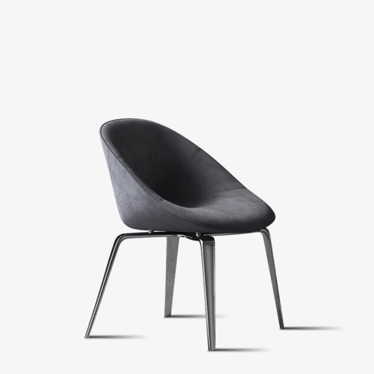 Обеденный стул с фигурной спинкой из матовой хлопковой ткани XPW 35726-29