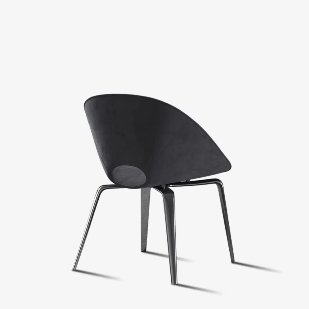 Обеденный стул с фигурной спинкой из матовой хлопковой ткани XPW 35726-29