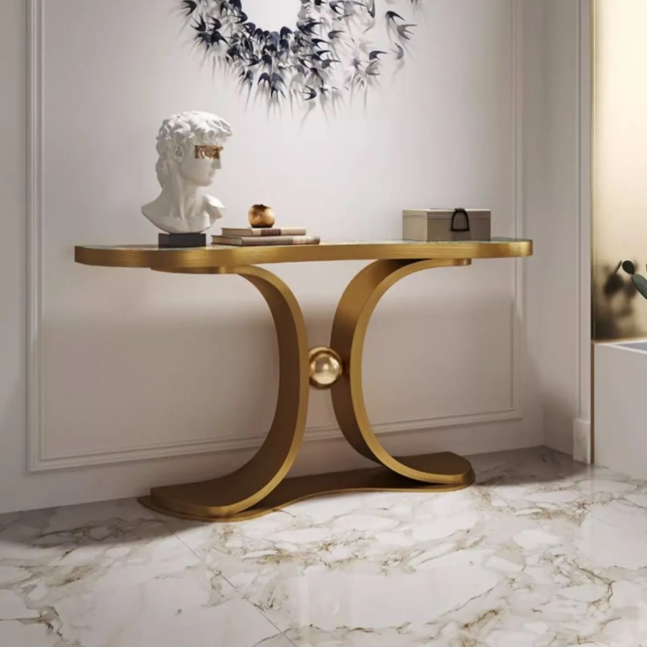 Роскошный консольный столик из натурального камня XPW 35706-29