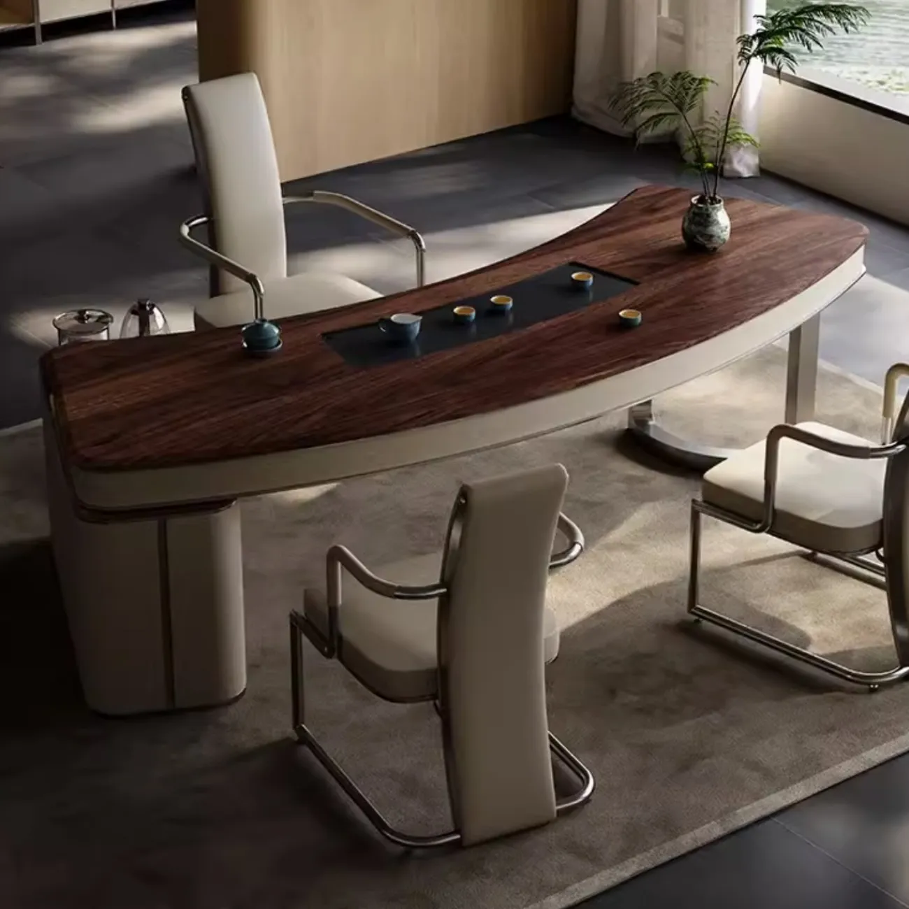 Обеденный стол с боковым шкафом в китайском стиле XPW 35728-29 Обеденный стол с боковым шкафом в китайском стиле XPW 35728-29