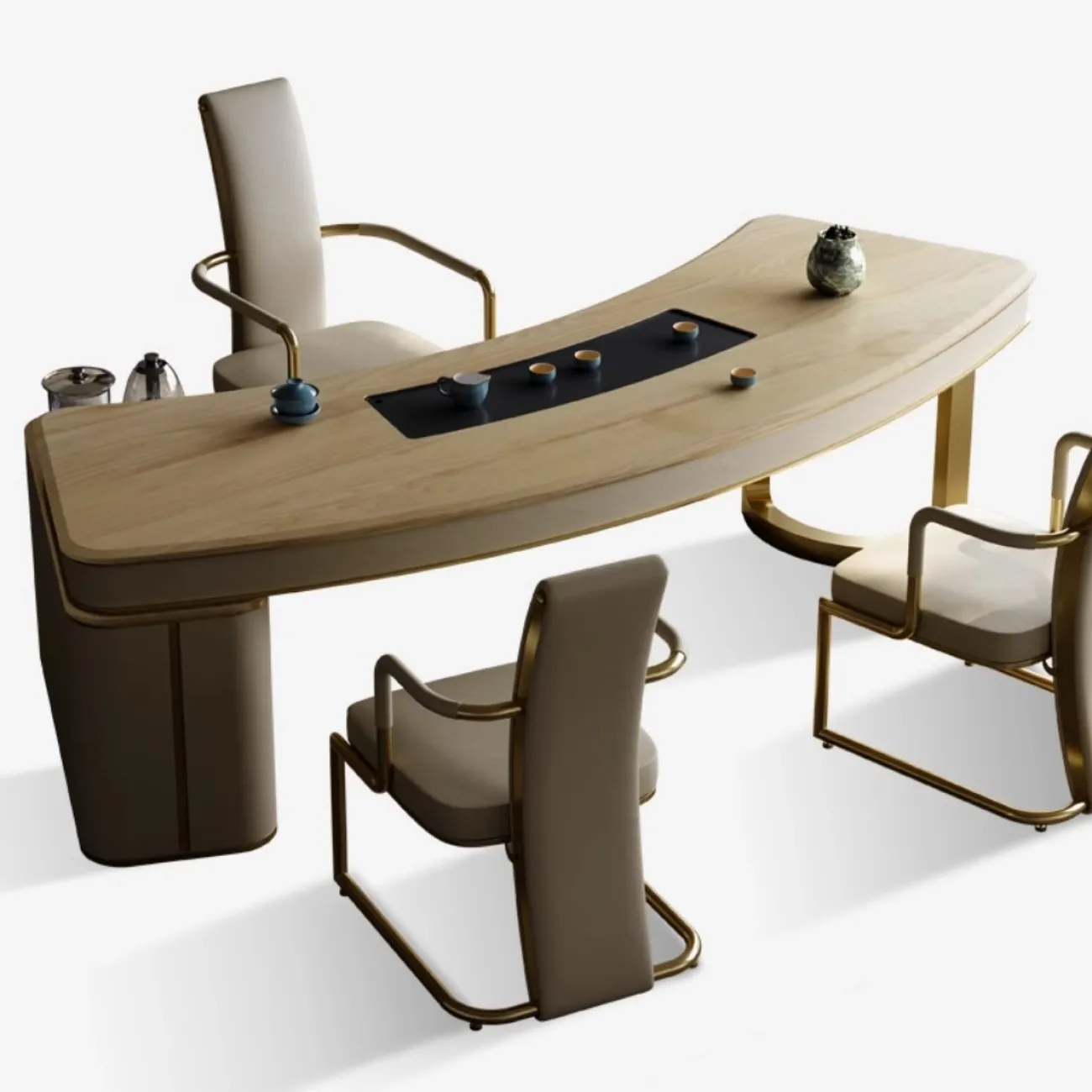 Обеденный стол с боковым шкафом в китайском стиле XPW 35728-29 Обеденный стол с боковым шкафом в китайском стиле XPW 35728-29