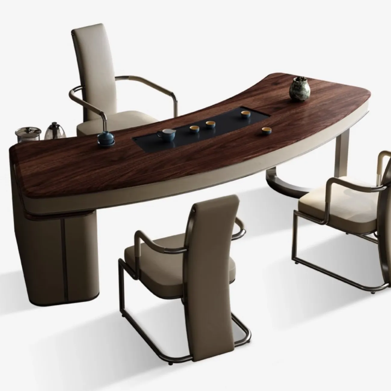 Обеденный стол с боковым шкафом в китайском стиле XPW 35728-29 Обеденный стол с боковым шкафом в китайском стиле XPW 35728-29